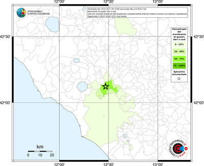 Mappa territorio comunale con almeno 3 questionari