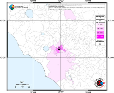 Mappa territorio comunale con almeno 3 questionari