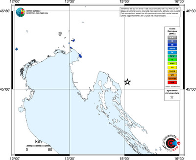 Mappa EMS - territori località