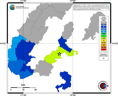Mappa EMS - territori comuni