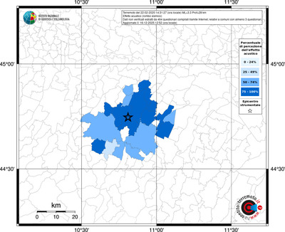 Mappa territorio comunale con almeno 3 questionari