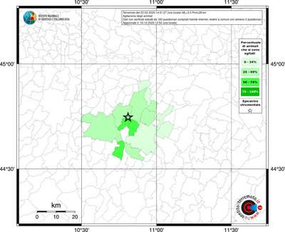 Mappa territorio comunale con almeno 3 questionari