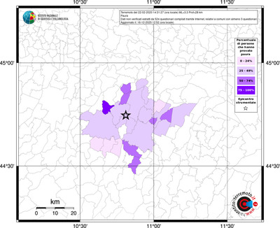 Mappa territorio comunale con almeno 3 questionari