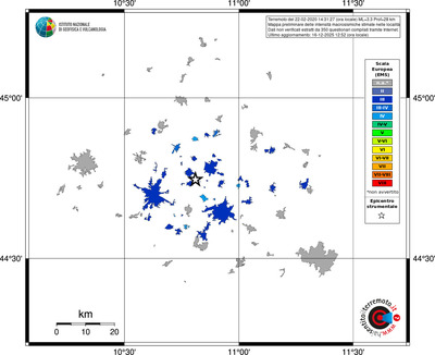 Mappa EMS - territori località