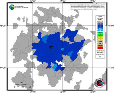 Mappa EMS - territori comuni