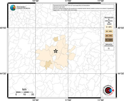 Mappa territorio comunale con almeno 3 questionari