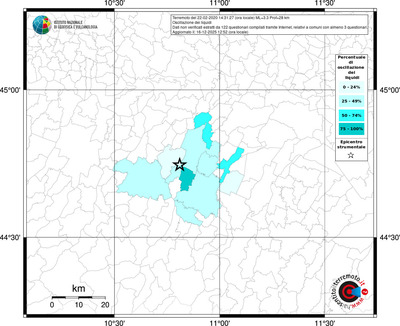Mappa territorio comunale con almeno 3 questionari