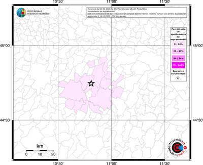Mappa territorio comunale con almeno 3 questionari