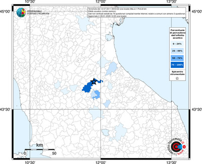 Mappa territorio comunale con almeno 3 questionari