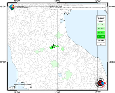 Mappa territorio comunale con almeno 3 questionari