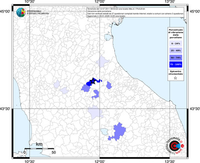 Mappa territorio comunale con almeno 3 questionari