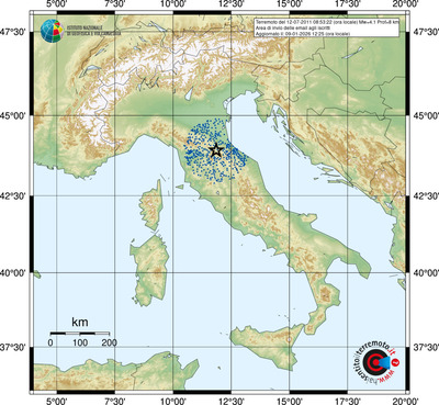Area di invio delle email agli iscritti