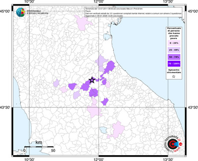 Mappa territorio comunale con almeno 3 questionari