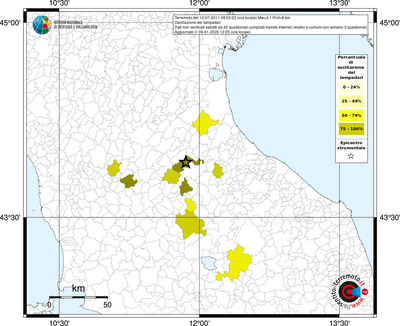 Mappa territorio comunale con almeno 3 questionari