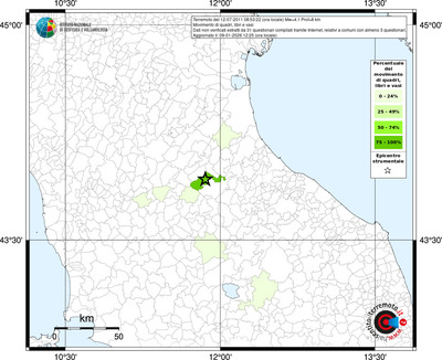 Mappa territorio comunale con almeno 3 questionari