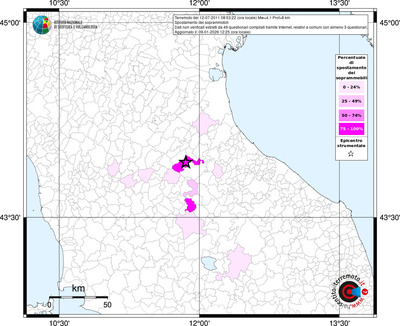 Mappa territorio comunale con almeno 3 questionari