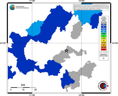 Mappa EMS - territori comuni
