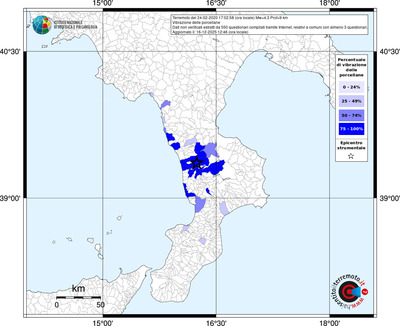 Mappa territorio comunale con almeno 3 questionari