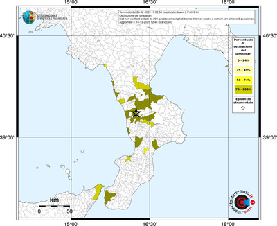 Mappa territorio comunale con almeno 3 questionari