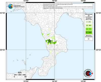 Mappa territorio comunale con almeno 3 questionari