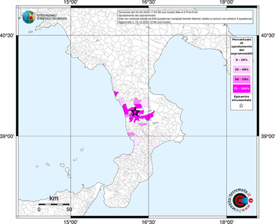 Mappa territorio comunale con almeno 3 questionari