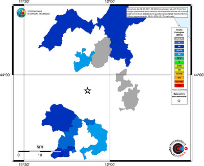 Mappa EMS - territori comuni