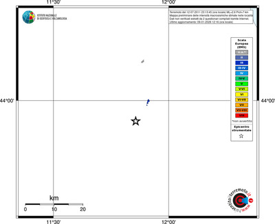 Mappa EMS - territori località