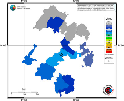 Mappa MCS - territori comuni