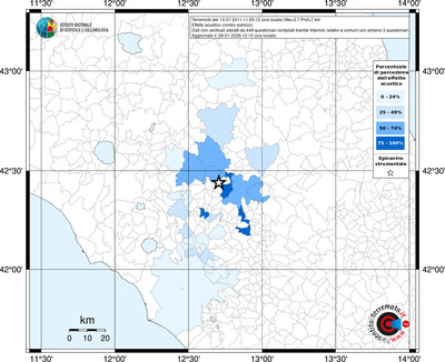 Mappa territorio comunale con almeno 3 questionari
