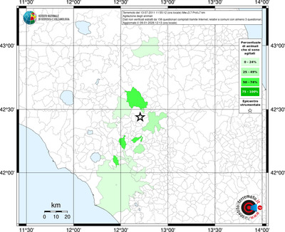 Mappa territorio comunale con almeno 3 questionari