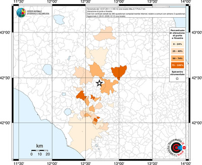 Mappa territorio comunale con almeno 3 questionari