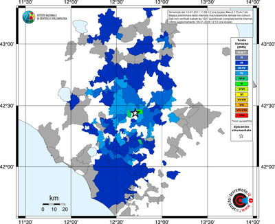 Mappa EMS - territori comuni