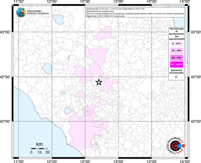 Mappa territorio comunale con almeno 3 questionari