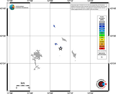 Mappa EMS - territori località