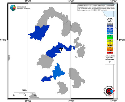 Mappa EMS - territori comuni