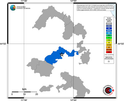 Mappa EMS - territori comuni