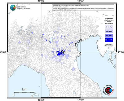 Mappa territorio comunale con almeno 3 questionari