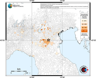 Mappa territorio comunale con almeno 3 questionari