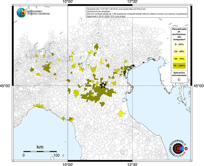 Mappa territorio comunale con almeno 3 questionari