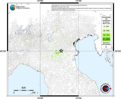 Mappa territorio comunale con almeno 3 questionari