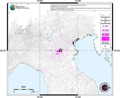 Mappa territorio comunale con almeno 3 questionari