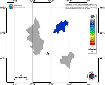 Mappa EMS - territori comuni