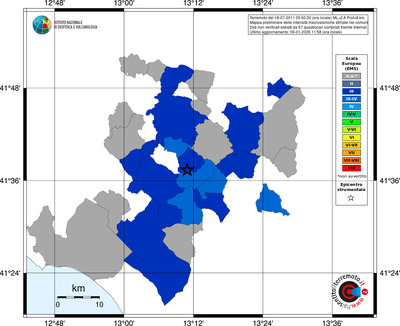Mappa EMS - territori comuni