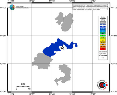 Mappa EMS - territori comuni