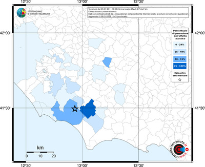 Mappa territorio comunale con almeno 3 questionari