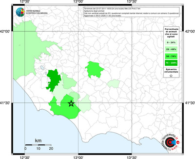 Mappa territorio comunale con almeno 3 questionari