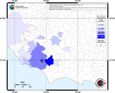 Mappa territorio comunale con almeno 3 questionari