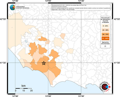 Mappa territorio comunale con almeno 3 questionari