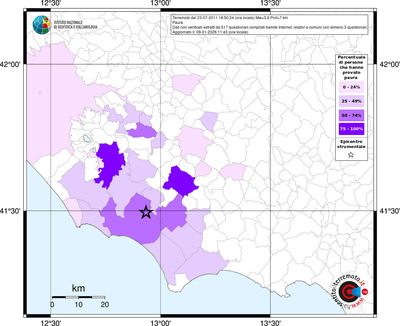 Mappa territorio comunale con almeno 3 questionari