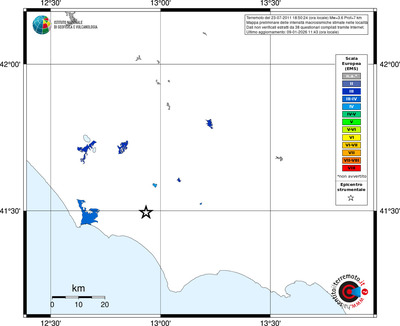 Mappa EMS - territori località